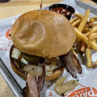 Dr Pepper Jalepeno Bacon Burger (not my typo)