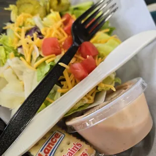 Side salad homemade 1000 island