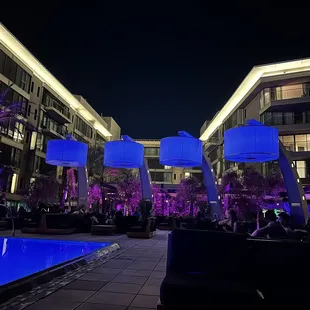  pool at night