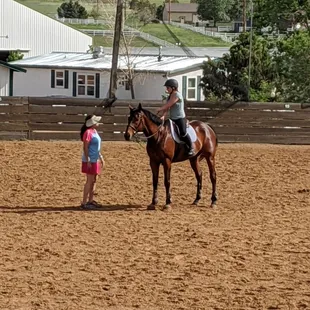 Tara pulling me aside to help me.