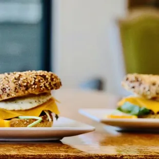 Egg and cheddar bagel