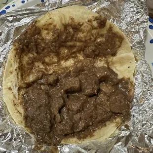 Guisado taco ! Taste the same as the original Cotulla&apos;s, no joke! Deliciousness!