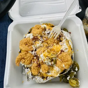 Loaded shrimp potato!