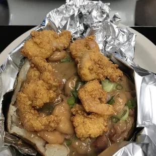 Shrimp Etouffee Baked Potato w/ extra shrimp
