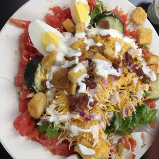 This salad was huge and delicious