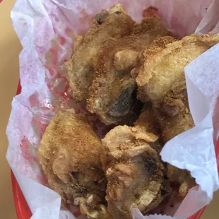 a basket of fried chicken