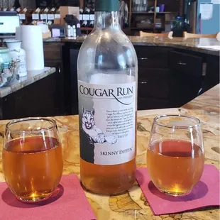 two glasses of cougar run