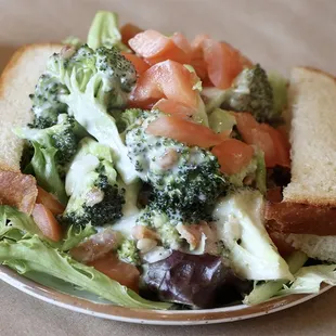 The Council House is famous for Broccoli Salad served with slices of fresh French Camp bread.