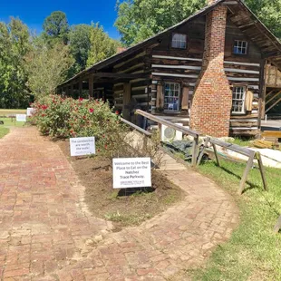 Cute signs outside leading to the Council House Cafe