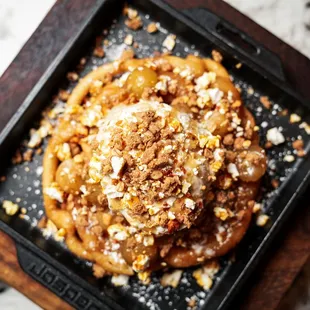 Johnny Bench Apple Caramel Funnel Cake