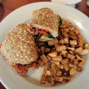 Roasted veggie sandwich
