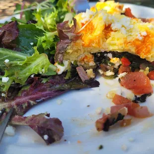 Greek one omlette special!  YUMMY! (Asked for side salad instead of potatoes &amp; toast