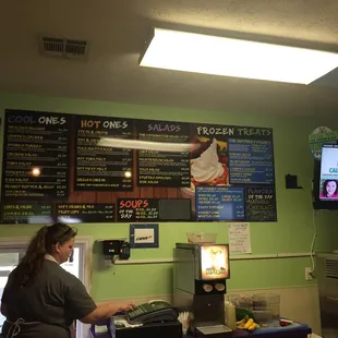 Cute menu board.  The service was super fast today.  Sandwich was hot and melty, fresh ingredients and VERY YUMMY!