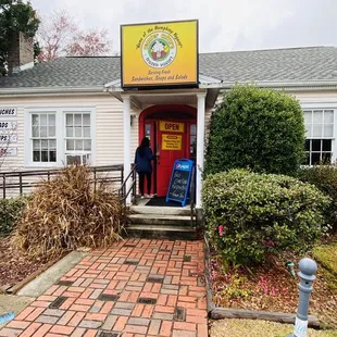 the entrance to the store