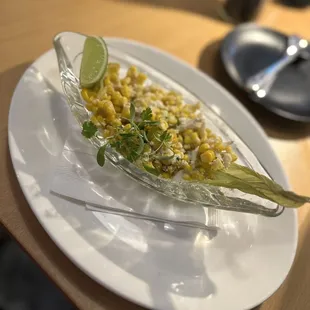 lump crab &amp; sweet corn esquites