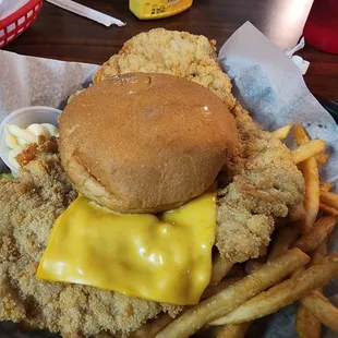 Pork tenderloin sandwich