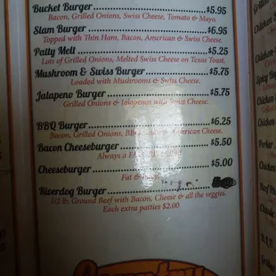 Awesome prices! Comes with fries or salad.