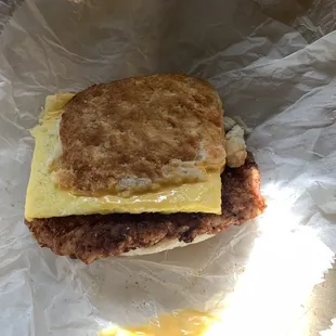 The mother of all biscuits. Tenderloin egg and cheese. This is a monster and tastes as good as it looks!