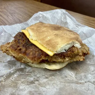 Tenderloin Biscuit with cheese