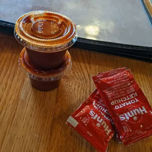 Their house hot sauce goes on everything.