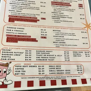 Breakfast menu bottom