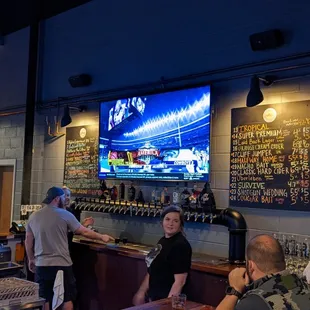 customers at the bar