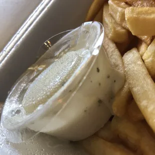 french fries and dip