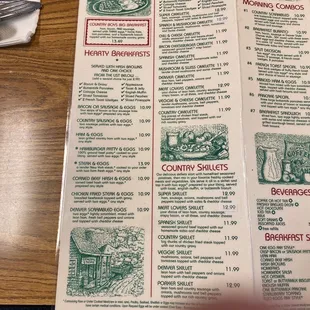 a menu for a restaurant