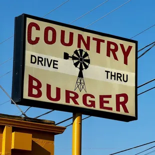 Country Burger Sign