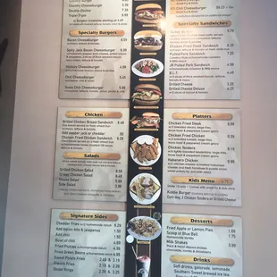 The menu