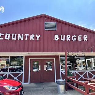 the front of the restaurant