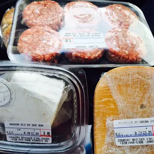 Cheeses and burgers!