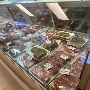 a variety of meats