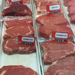 Steaks at the Country Butcher Shop &amp; Deli in the Virginia Beach Farmer's Market