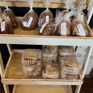 Fresh made Cinnamon Rolls and Banana bread