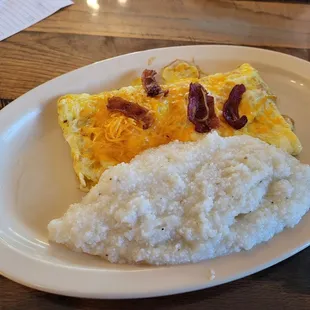 Bacon cheese omelet