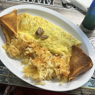 Mushroom omelette