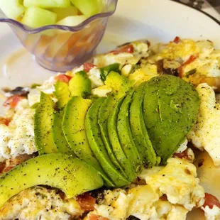 Egg white scrambler + avocado