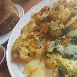 Spinach and Jack Scrambled