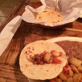 Papa a la Mexicans plate