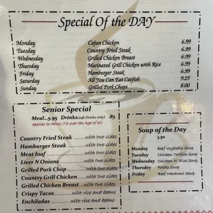 Daily Lunch Specials