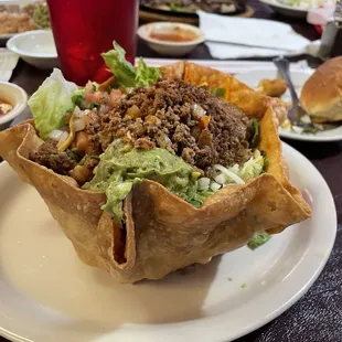 Taco Meat Shell Salad