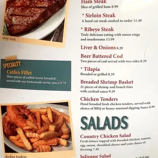 Menu dinners