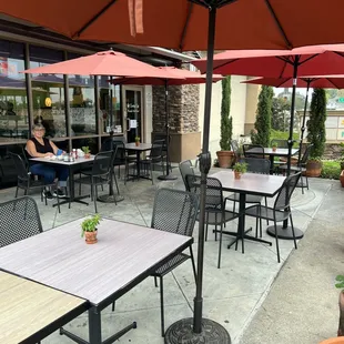 Their outdoor patio