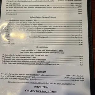 Current lunch menu prices as of 25 Nov 22