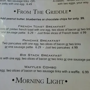 Pancakes and french toast