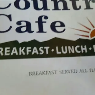Country Cafe. Breakfast served all day!