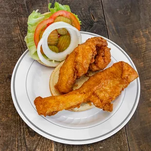 Batter or Cornmeal Fish Sandwich