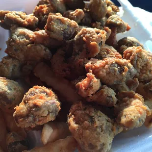 Amazing fried chicken gizzards