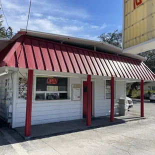 the front of the restaurant